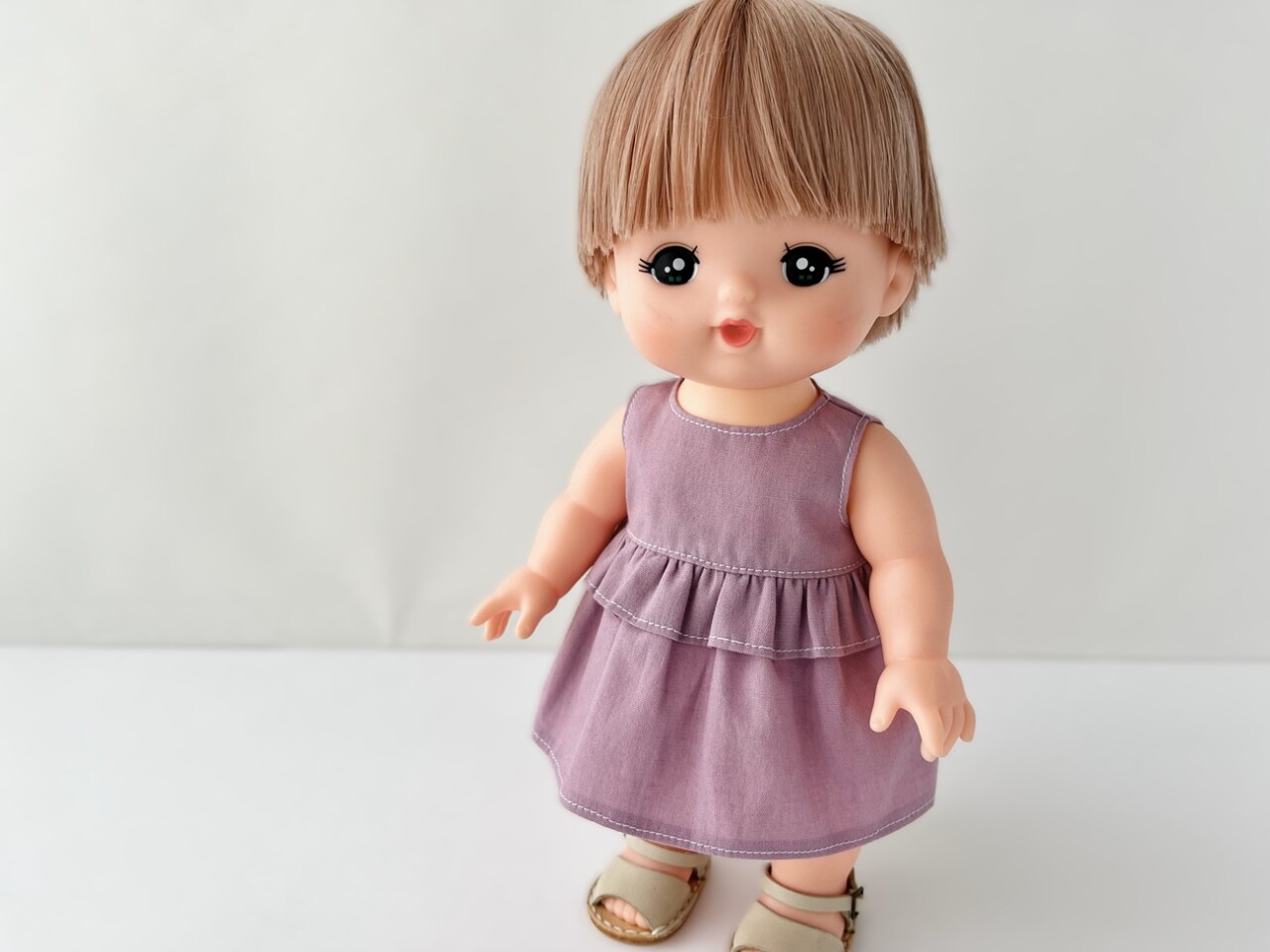 メルちゃん・ソランちゃん【フリルワンピース】無料型紙と作り方