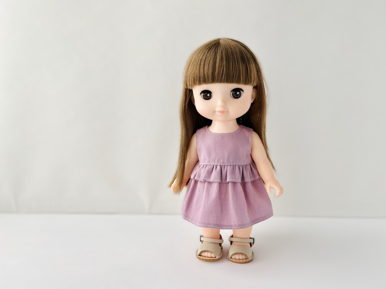 メルちゃん・ソランちゃん【フリルワンピース】無料型紙と作り方
