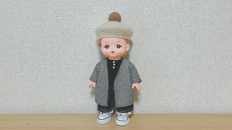 メルちゃん・ソランちゃん【ノーカラーコート】の作り方と無料型紙