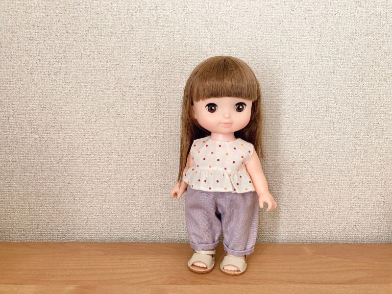メルちゃんソランちゃん【テーパードパンツ】の作り方と無料型紙