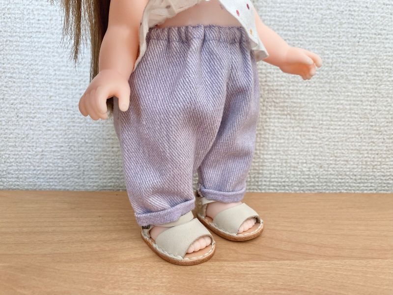 メルちゃんソランちゃん【テーパードパンツ】の作り方と無料型紙