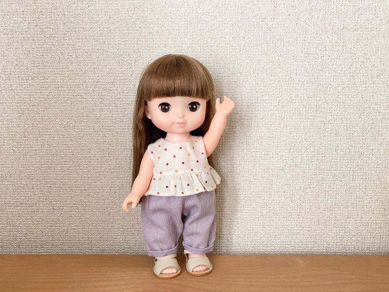 メルちゃんソランちゃん【テーパードパンツ】の作り方と無料型紙