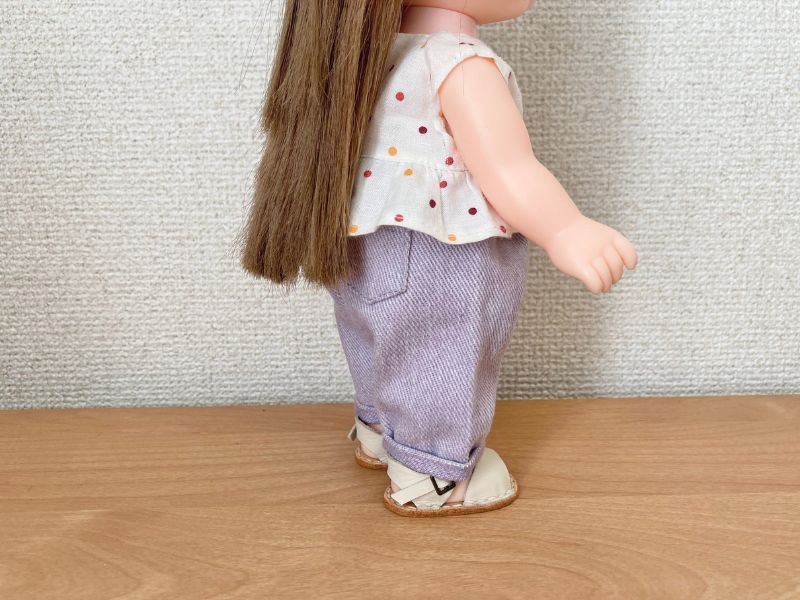 メルちゃんソランちゃん【テーパードパンツ】の作り方と無料型紙