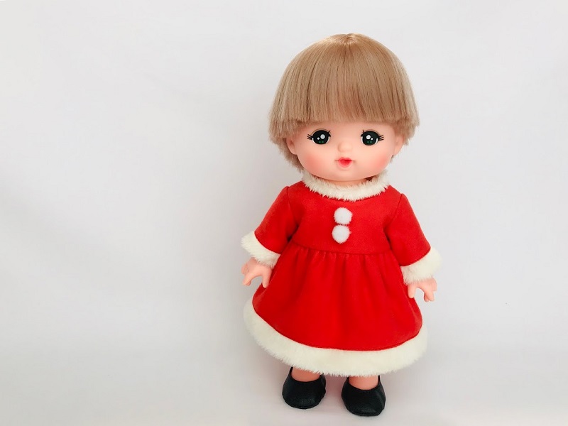 メルちゃん・ソランちゃんサイズ~クリスマスサンタワンピースの作り方