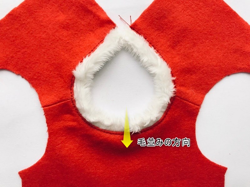 メルちゃん・ソランちゃんサイズ~クリスマスサンタワンピースの作り方