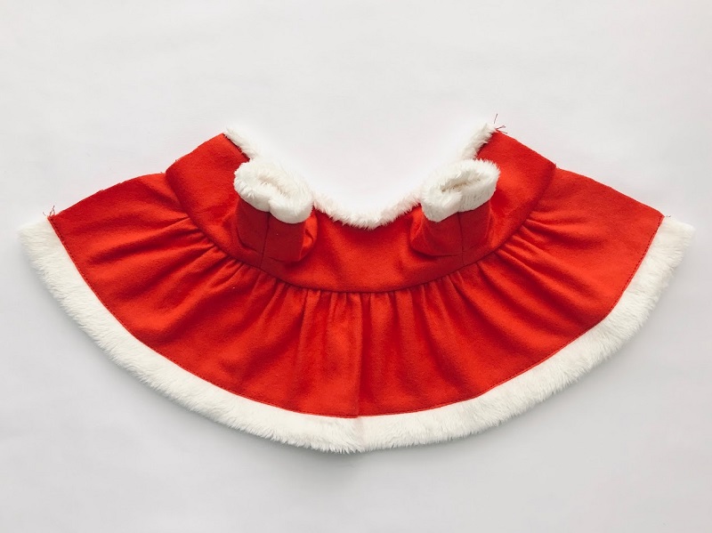 メルちゃん・ソランちゃんサイズ~クリスマスサンタワンピースの作り方