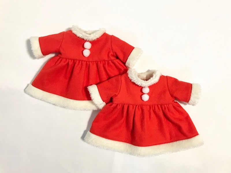 メルちゃん・ソランちゃんサイズ~クリスマスサンタワンピースの作り方