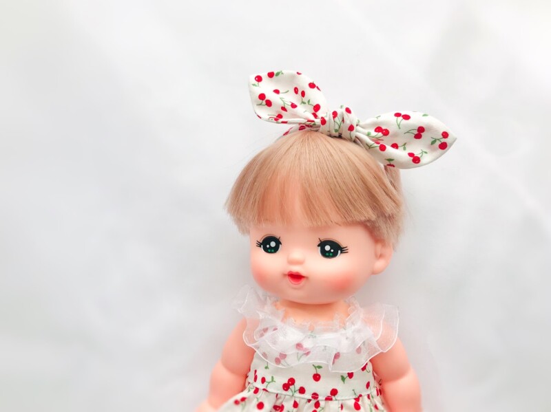 メルちゃん・ソランちゃんサイズリボンヘアバンドの型紙と作り方