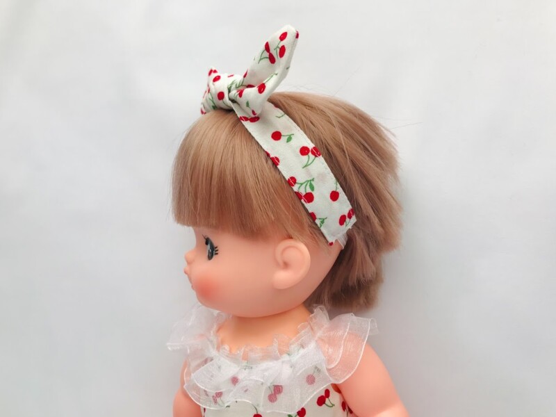 メルちゃんソランちゃんのリボンヘアバンドの作り方