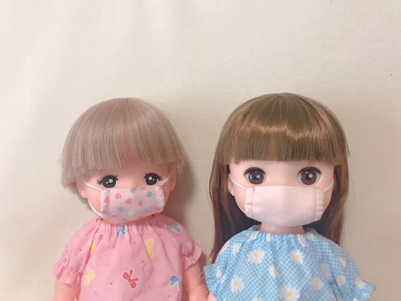 メルちゃん・ソランちゃんサイズ-マスクの作り方