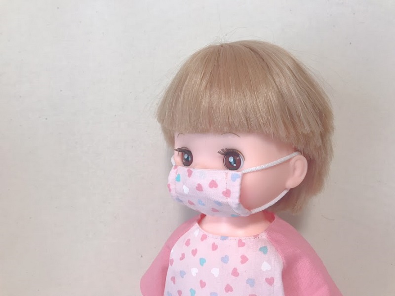 メルちゃん・ソランちゃんサイズ-マスクの作り方