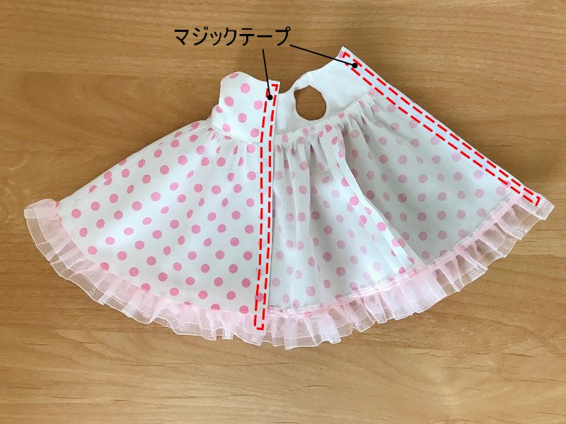 メルちゃん・ソランちゃんサイズ~ノースリーブドレスの作り方と無料型紙