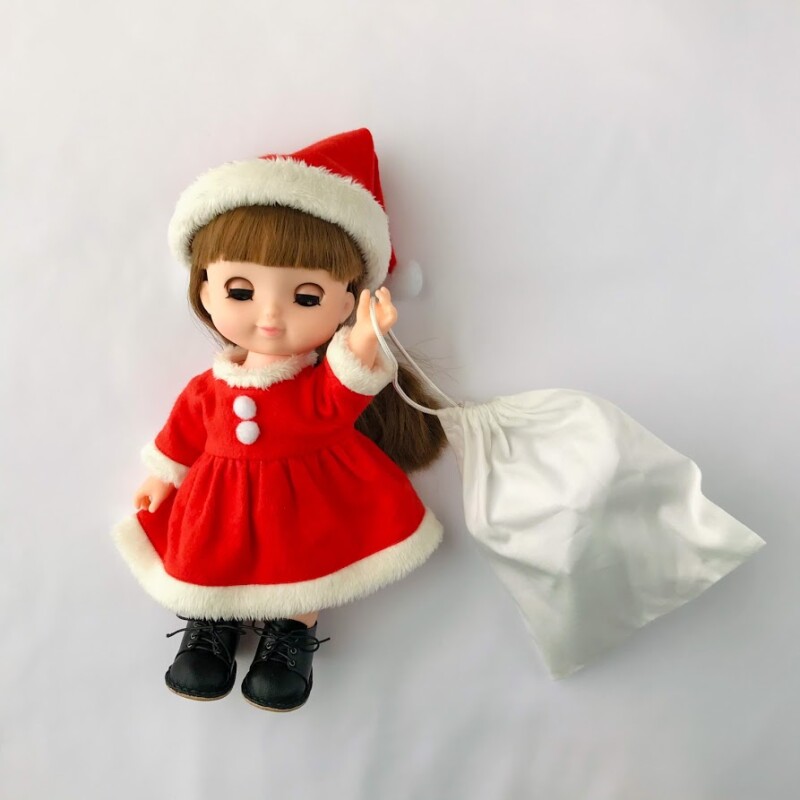 メルちゃん・ソランちゃんサイズ~サンタ帽子の作り方と無料型紙