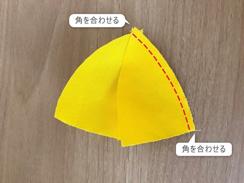 メルちゃん・ソランちゃんサイズ~黄色の通学帽子の型紙と作り方