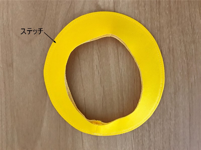 メルちゃん・ソランちゃんサイズ~黄色の通学帽子の型紙と作り方