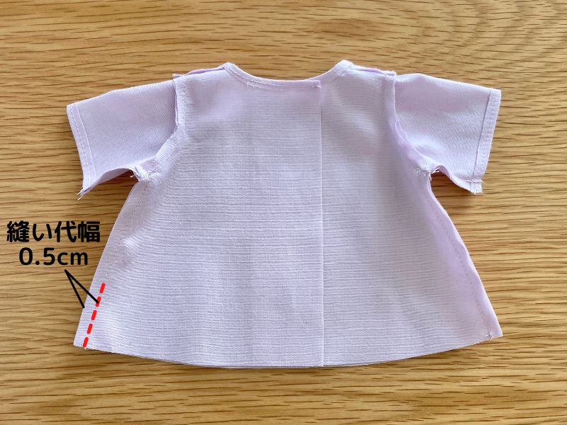 メルちゃん・ソランちゃんサイズ-Aライン長袖ワンピースの作り方と無料型紙