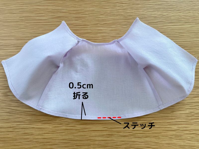 メルちゃん・ソランちゃんサイズ-Aライン長袖ワンピースの作り方と無料型紙