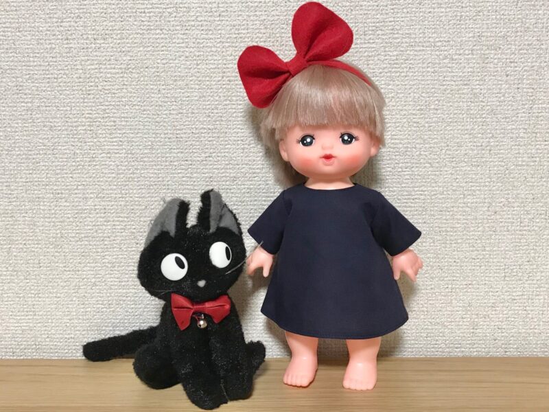 メルちゃん・ソランちゃんサイズ-Aライン長袖ワンピースの作り方と無料型紙