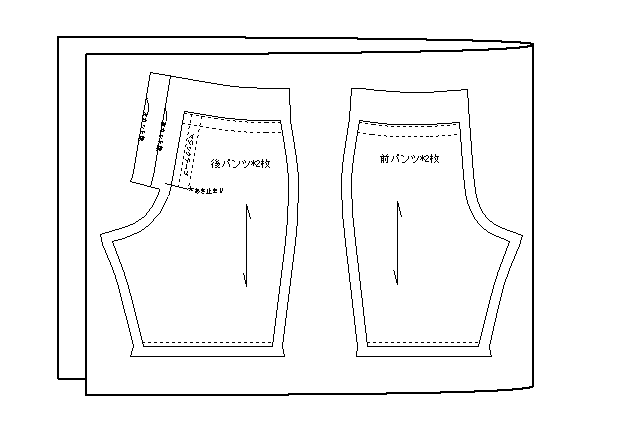 メルちゃんソランちゃん【ベーシックパンツ】の作り方と無料型紙