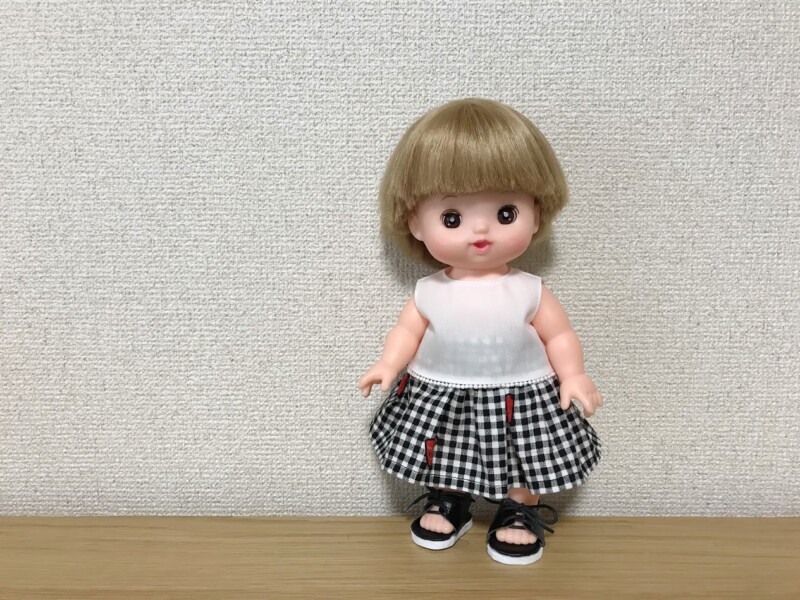 メルちゃんソランちゃん【袖なし簡単ブラウス】の作り方と無料型紙