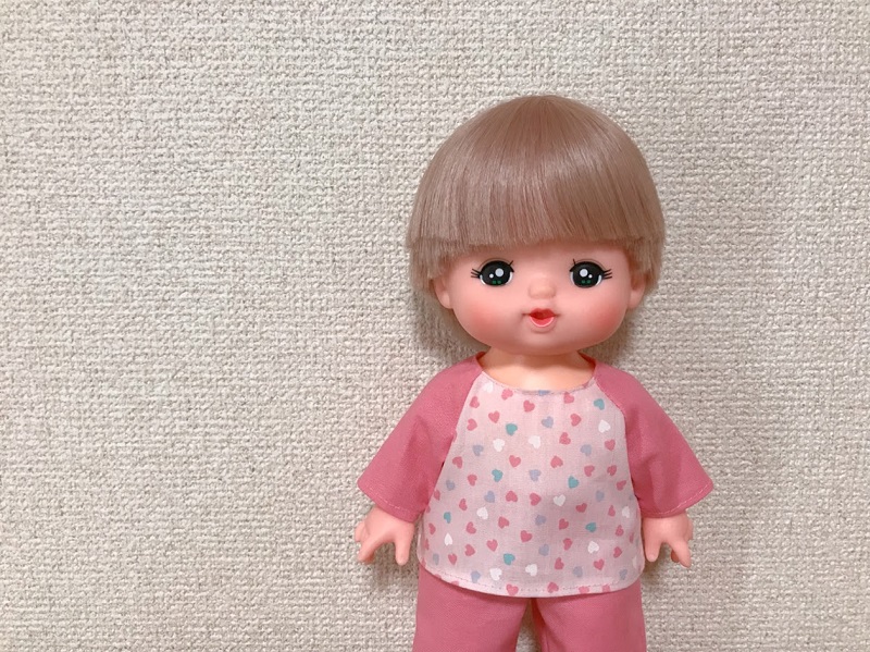 メルちゃんソランちゃんの簡単な【ラングラン袖のパジャマ】作り方と無料型紙