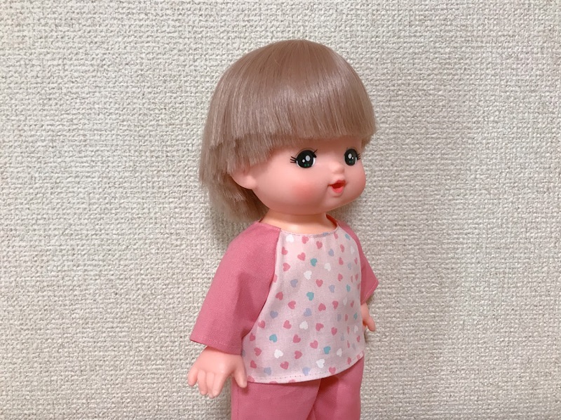 メルちゃんソランちゃんの簡単な【ラングラン袖のパジャマ】作り方と無料型紙