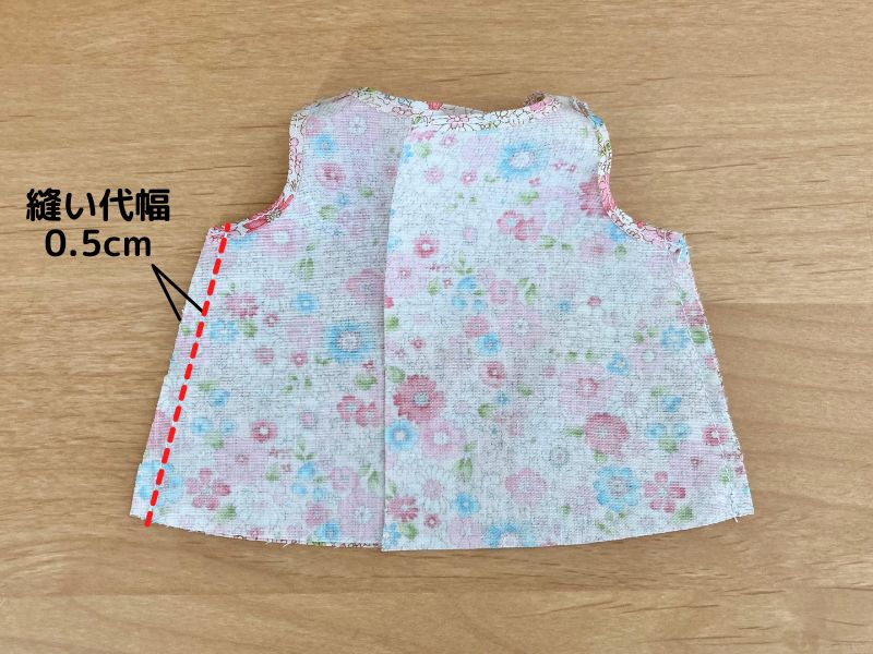 メルちゃん・ソランちゃん【ノースリーブAラインワンピース】の作り方と無料型紙