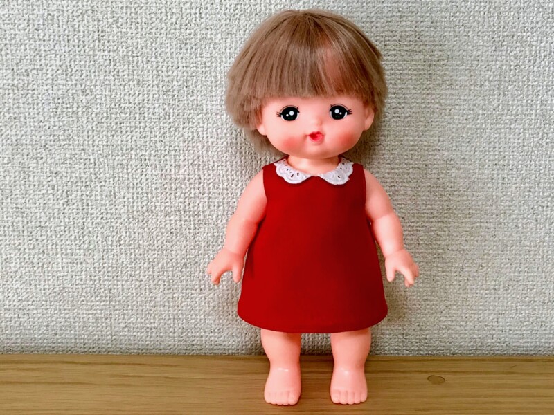 メルちゃん・ソランちゃん【ノースリーブAラインワンピース】の作り方と無料型紙