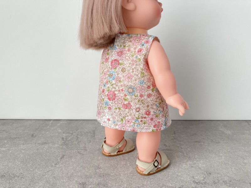 メルちゃん・ソランちゃん【ノースリーブAラインワンピース】の作り方と無料型紙