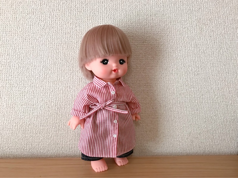 メルちゃん・ソランちゃん【シャツワンピース】の作り方と無料型紙