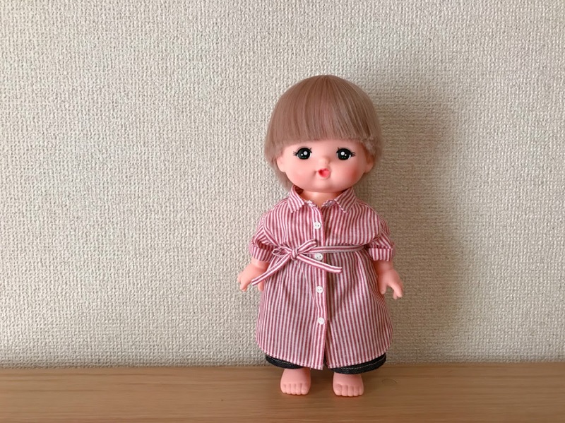 メルちゃん・ソランちゃん【シャツワンピース】の作り方と無料型紙