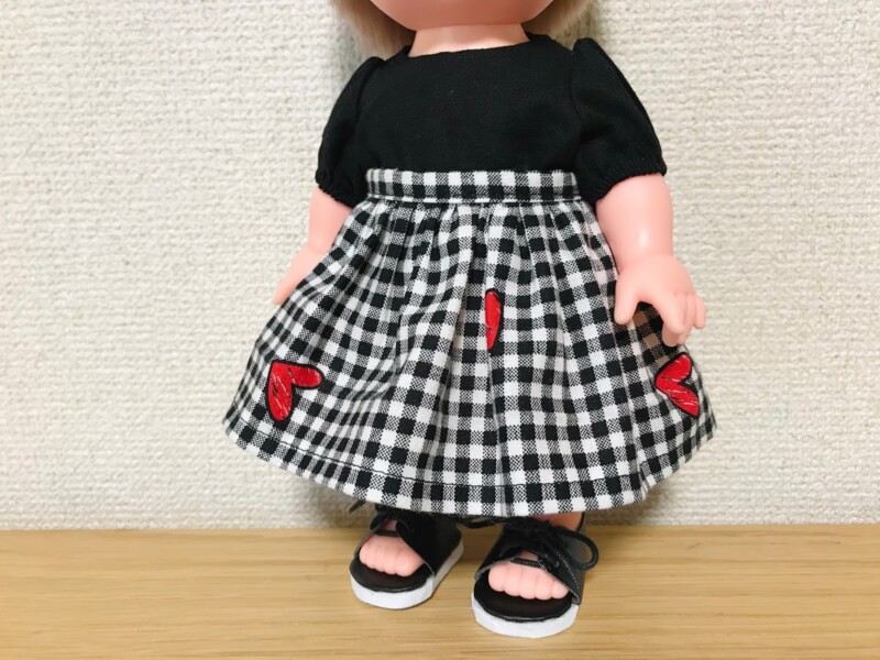 メルちゃん・ソランちゃん【ギャザースカート】作り方と無料型紙