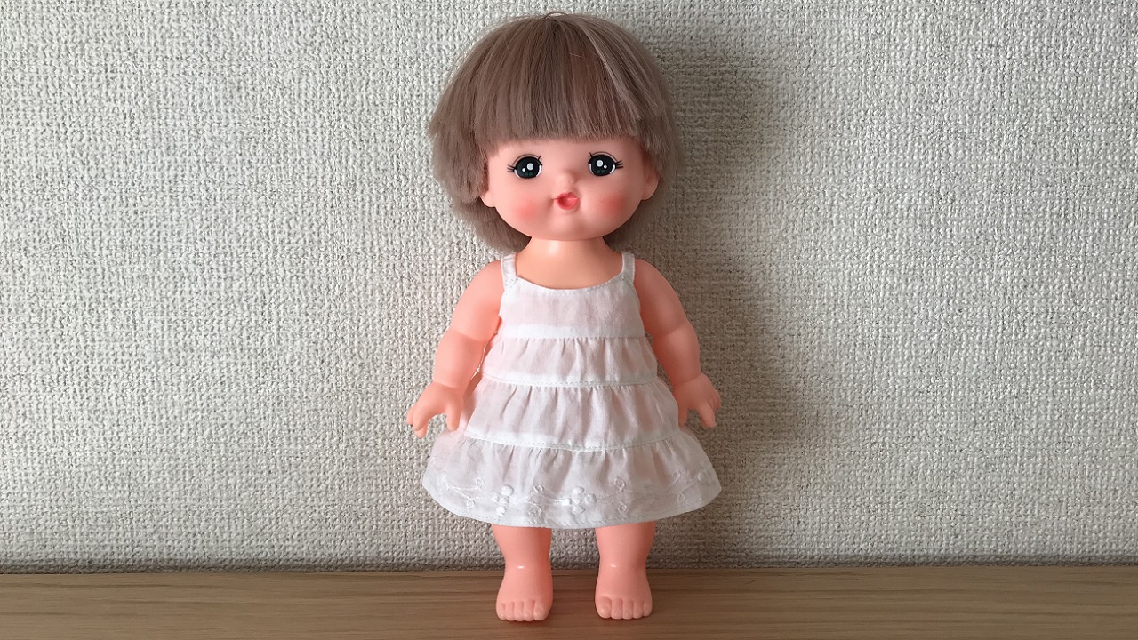 KL-12 メルちゃん・ソランちゃんサイズのティアードワンピース 作り方と無料型紙