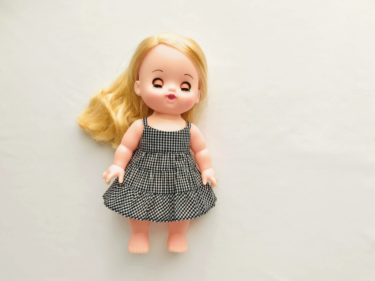 KL-12 メルちゃん・ソランちゃんサイズのティアードワンピース 作り方と無料型紙